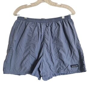 Patagonia Size L Blue‎ Men's Nylon Mesh-Lined Swim Trunks with Back Pocket